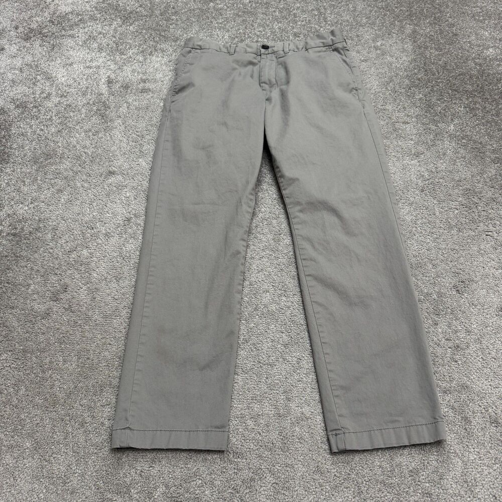 1901 Nordstrom Ballard Slim Fit Chino Pants Mens 32x30 Gray Straight Leg Stretch